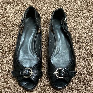 Stuart Weitzman peep toe flats size 7